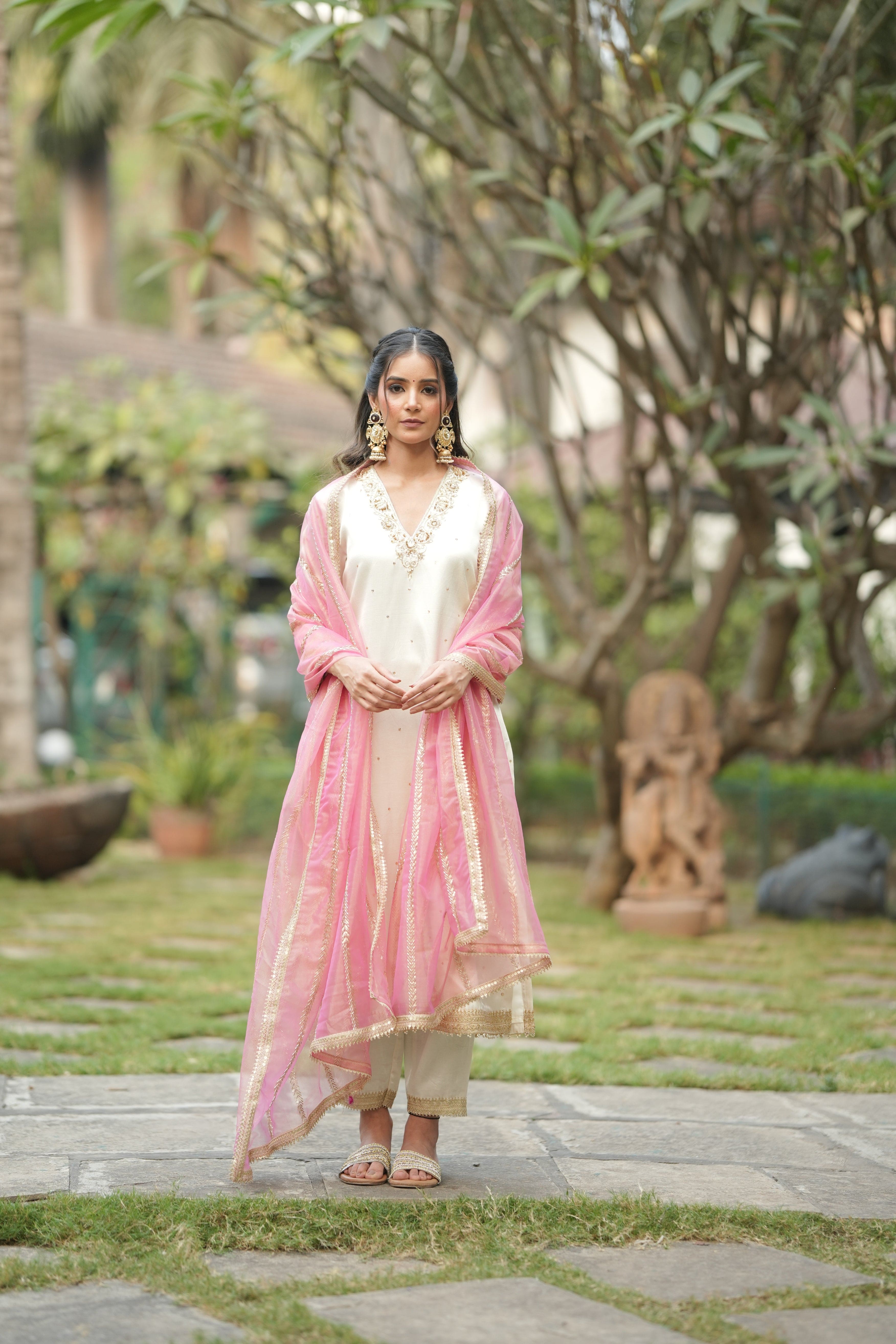 Ethereal Weave Silk Kurta Set - Event Style